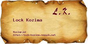 Lock Kozima névjegykártya